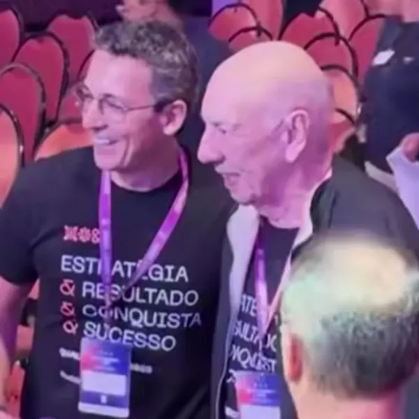 Safra Aquino com Waldemar Verdi, presidente do Conselho da Rodobens, no Qualy Summit 2025, em Madri